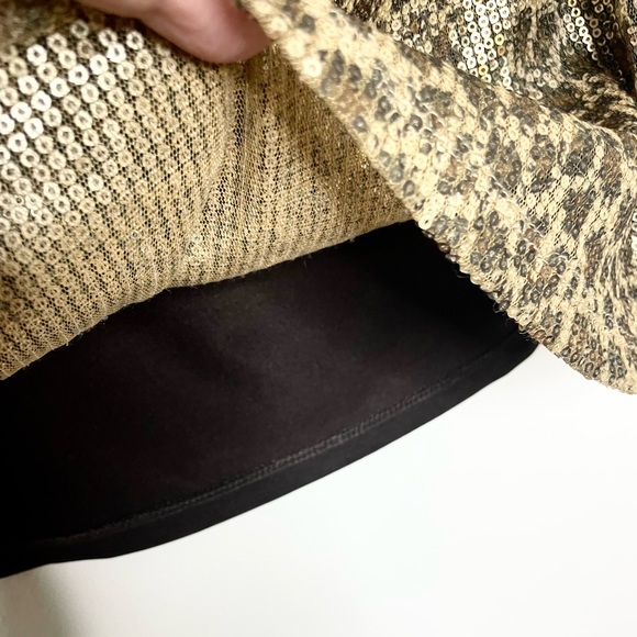 MICHAEL KORS sleeveless sequins animal print top S - Picture 3 of 5